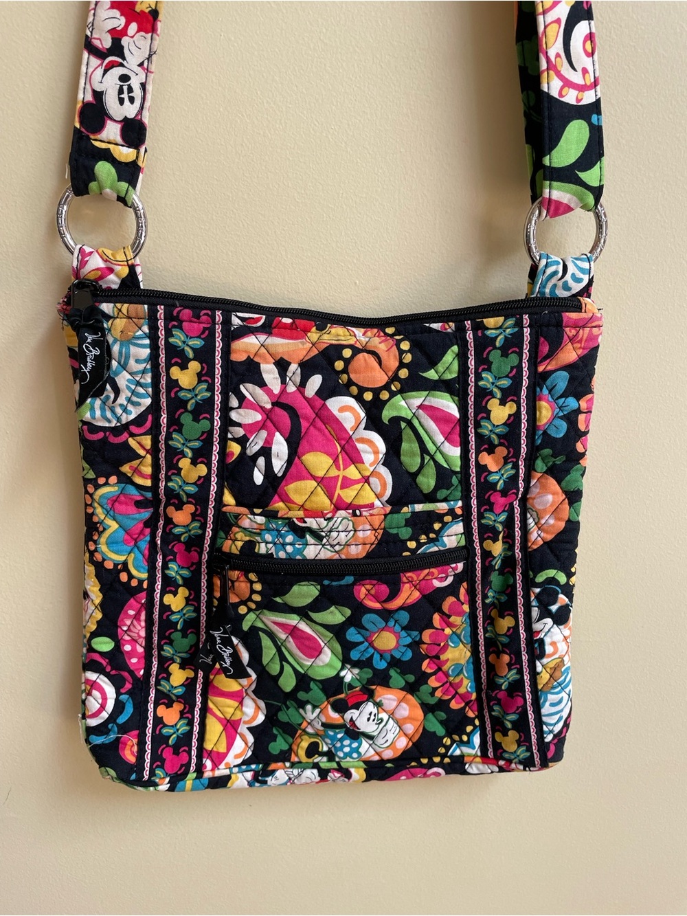 Vera Bradley Disney Parks Quilted Crossbody Bag Midnight with Mickey Hipster